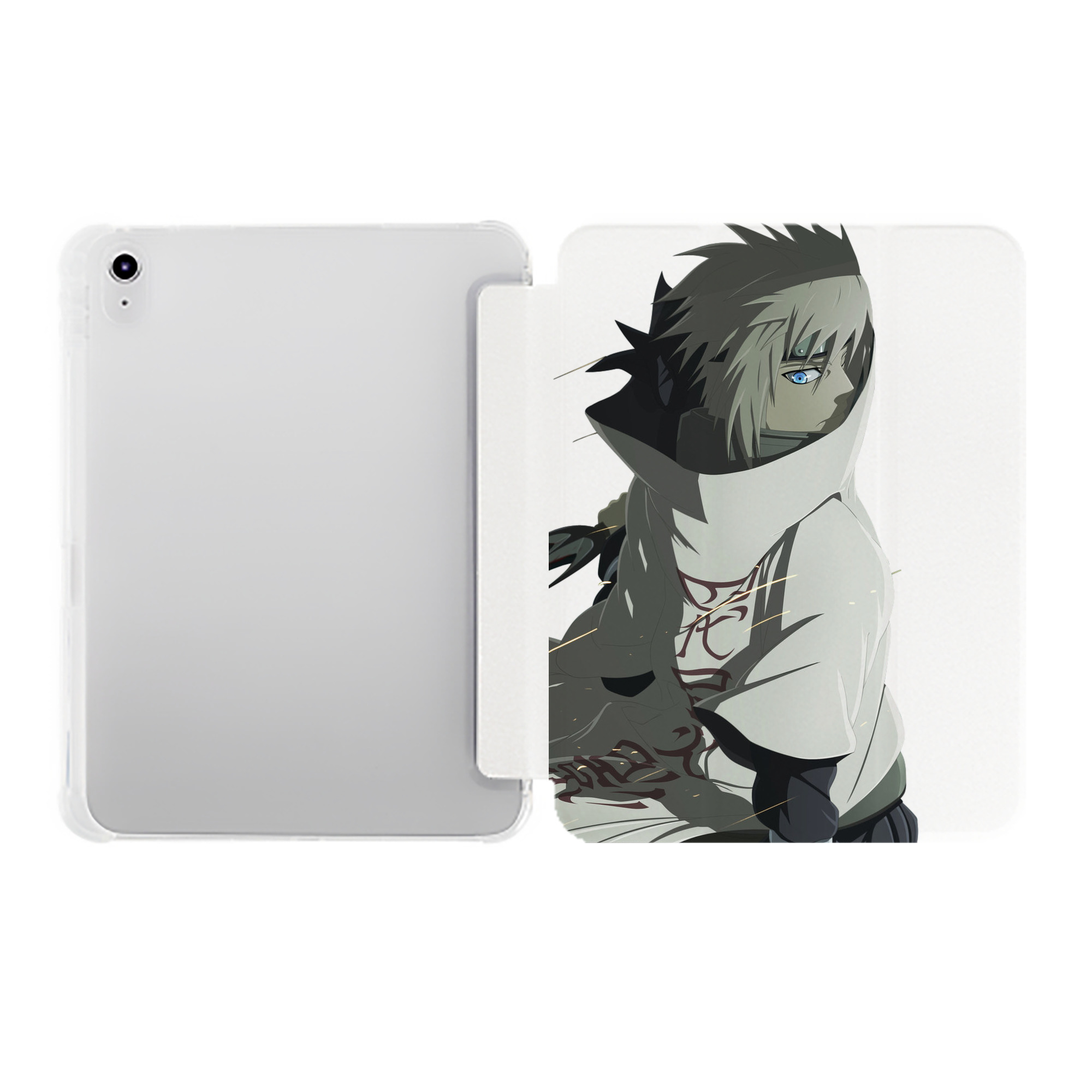 （画像用） NARUTO -ナルト- 波風 ミナト Namikaze Minato IPad ケース ペン収納付き 三つ折りスタンド PUレザー×シリコン 対応機種9.5/10.5/10.9インチ
